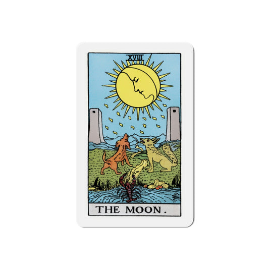 The Moon (Tarot Card) Die-Cut Magnet-2 Inch-The Sticker Space