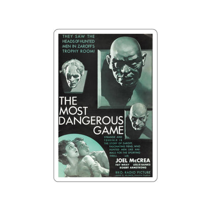 THE MOST DANGEROUS GAME 1932 Movie Poster STICKER Vinyl Die-Cut Decal-White-The Sticker Space