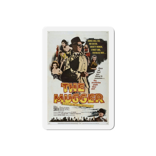 The Mugger 1958 Movie Poster Die-Cut Magnet-2 Inch-The Sticker Space