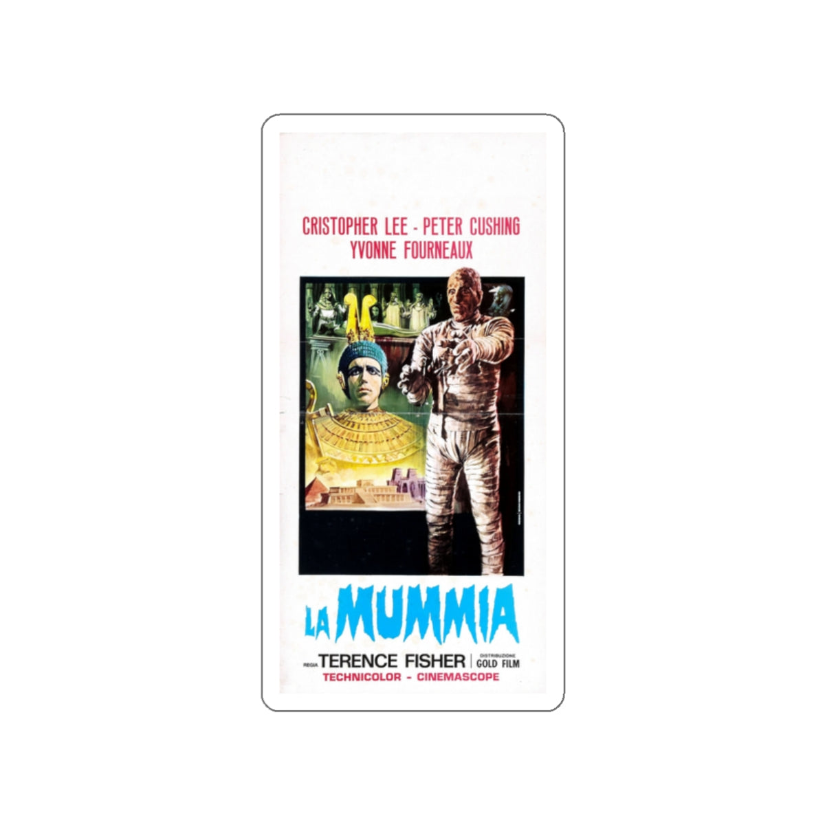 THE MUMMY (1959) 3 Movie Poster STICKER Vinyl Die-Cut Decal-White-The Sticker Space