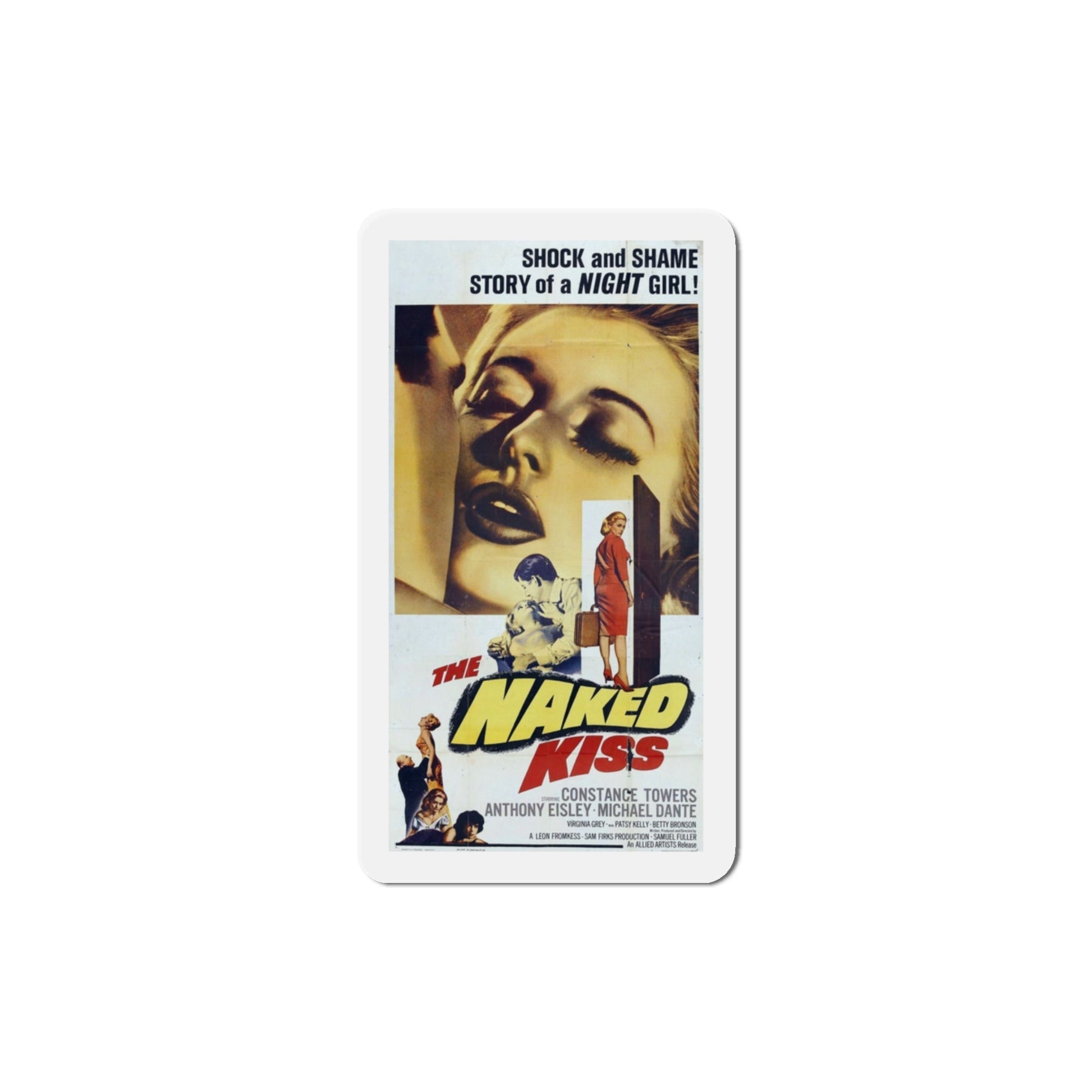 The Naked Kiss 1964 Movie Poster Die-Cut Magnet-3 Inch-The Sticker Space