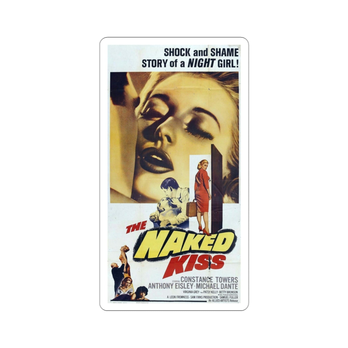 The Naked Kiss 1964 Movie Poster STICKER Vinyl Die-Cut Decal-3 Inch-The Sticker Space