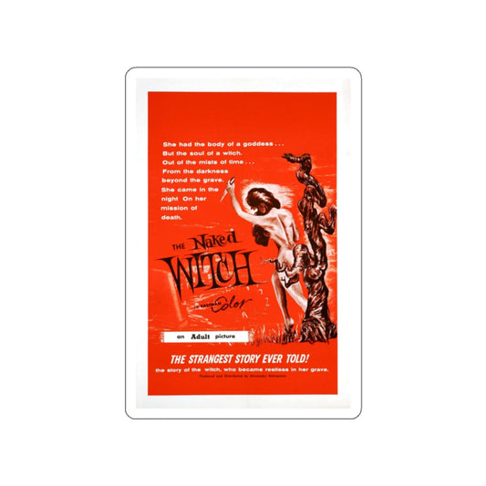 THE NAKED WITCH 1961 Movie Poster STICKER Vinyl Die-Cut Decal-White-The Sticker Space