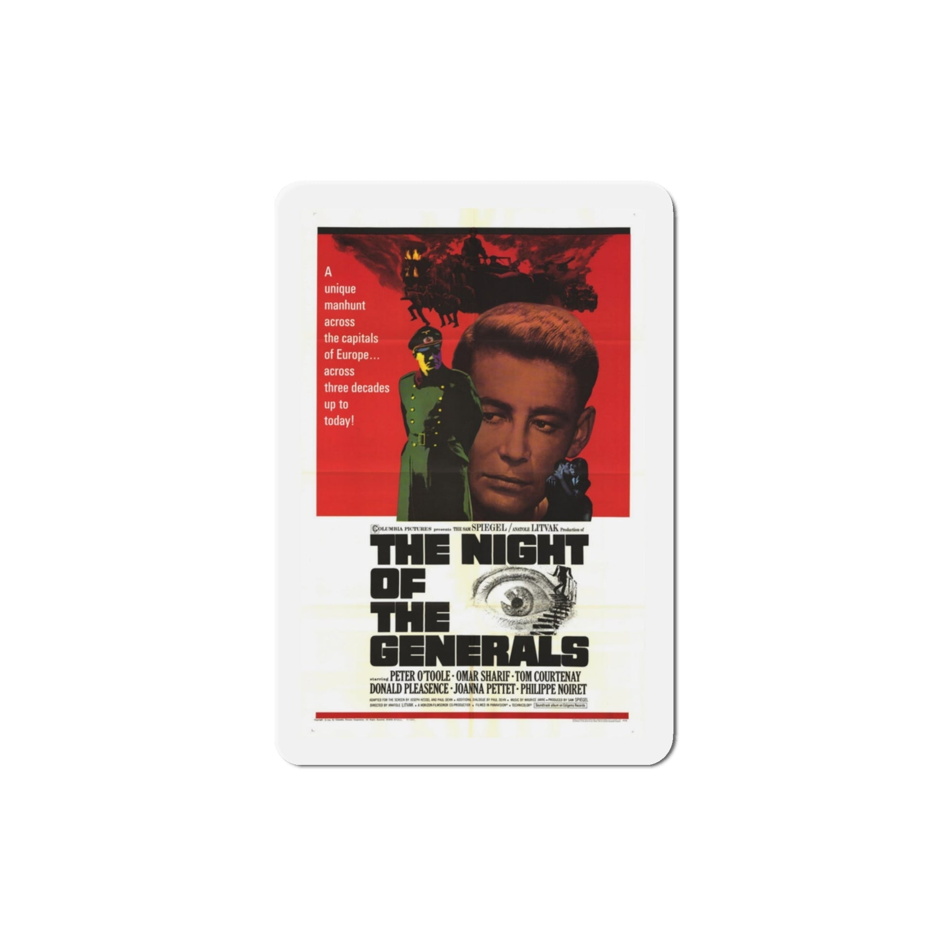 The Night of the Generals 1967 Movie Poster Die-Cut Magnet-3 Inch-The Sticker Space