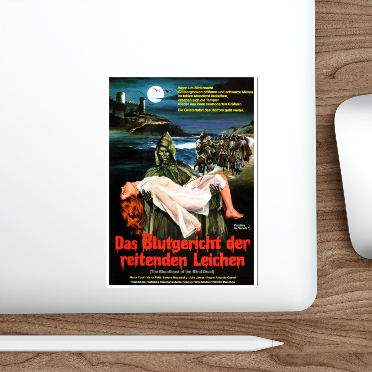 THE NIGHT OF THE SEAGULLS (GERMAN) 1975 Movie Poster STICKER Vinyl Die-Cut Decal-The Sticker Space