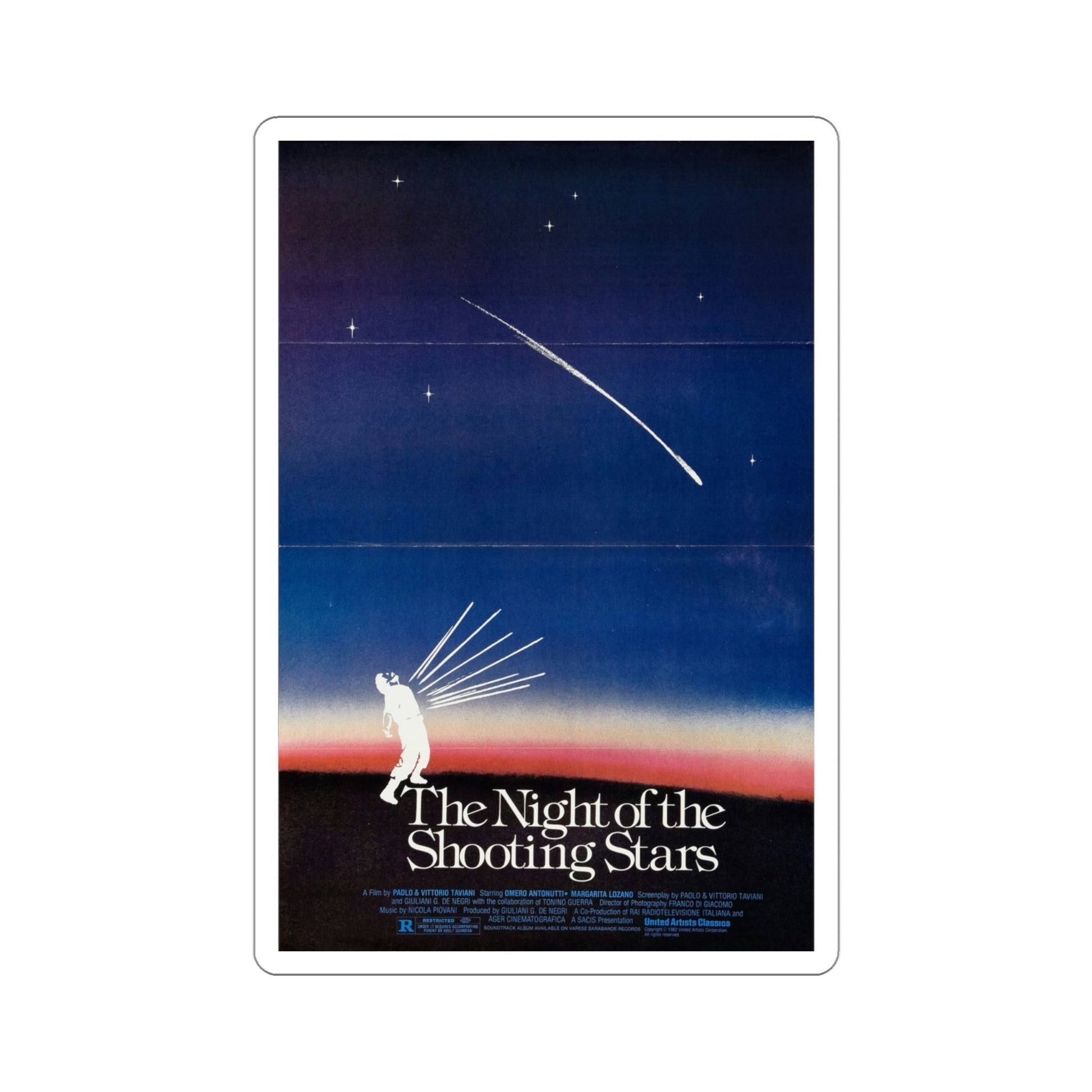The Night of the Shooting Stars 1982 Movie Poster STICKER Vinyl Die-Cut Decal-4 Inch-The Sticker Space