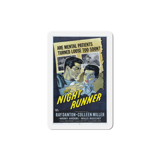 The Night Runner 1957 Movie Poster Die-Cut Magnet-4 Inch-The Sticker Space