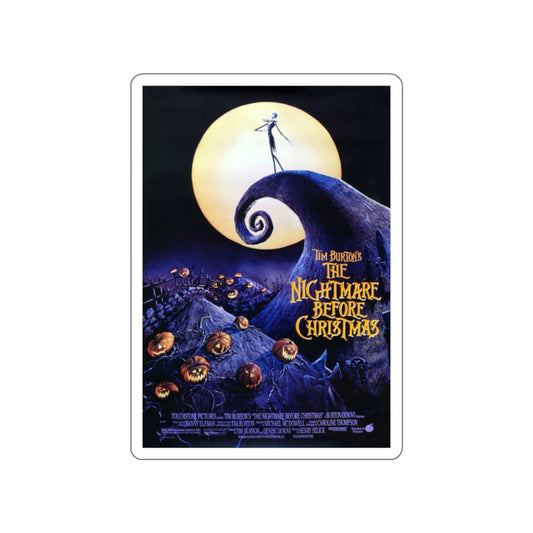 THE NIGHTMARE BEFORE CHRISTMAS 1993 Movie Poster STICKER Vinyl Die-Cut Decal-White-The Sticker Space