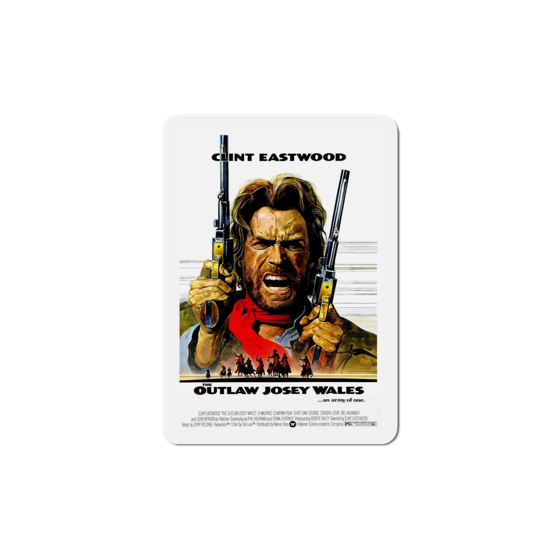 The Outlaw Josey Wales 1976 Movie Poster Die-Cut Magnet-6 Inch-The Sticker Space