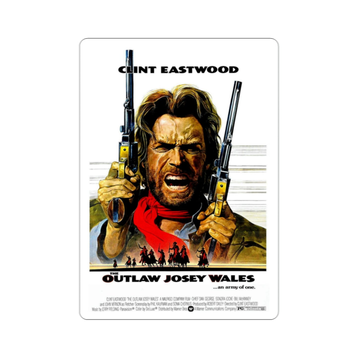 The Outlaw Josey Wales 1976 Movie Poster STICKER Vinyl Die-Cut Decal-2 Inch-The Sticker Space
