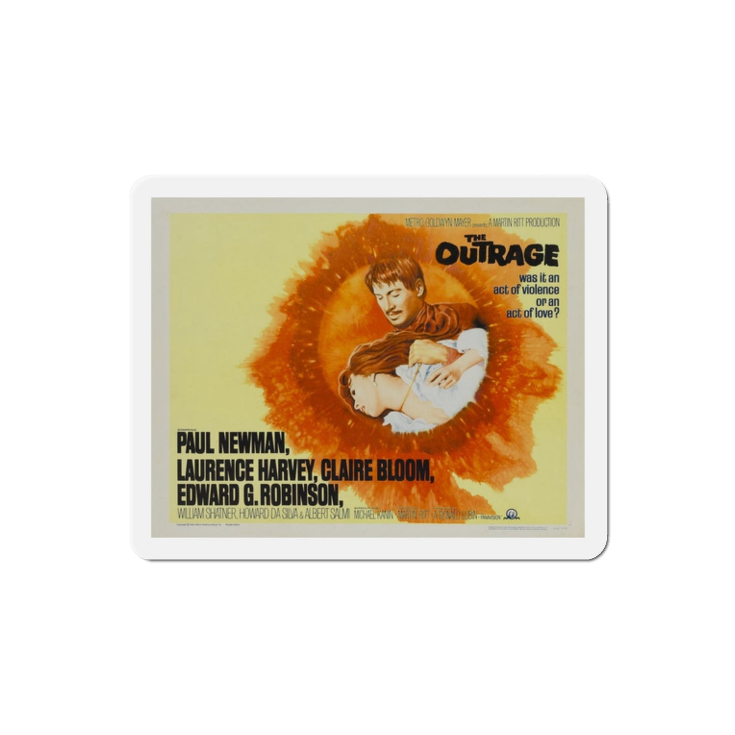 The Outrage 1964 Movie Poster Die-Cut Magnet-2 Inch-The Sticker Space