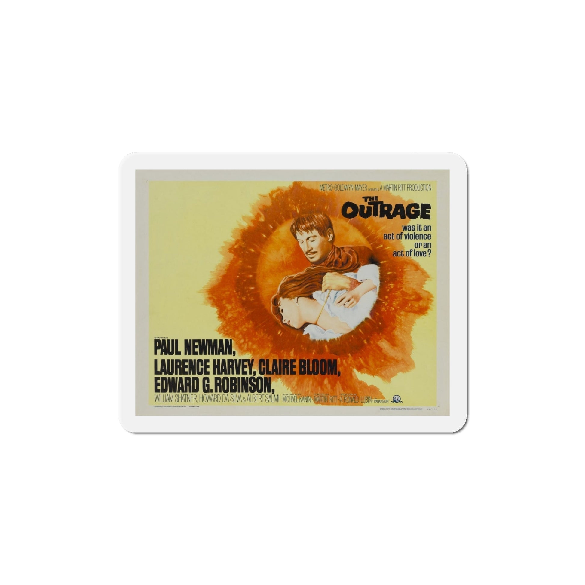 The Outrage 1964 Movie Poster Die-Cut Magnet-5 Inch-The Sticker Space
