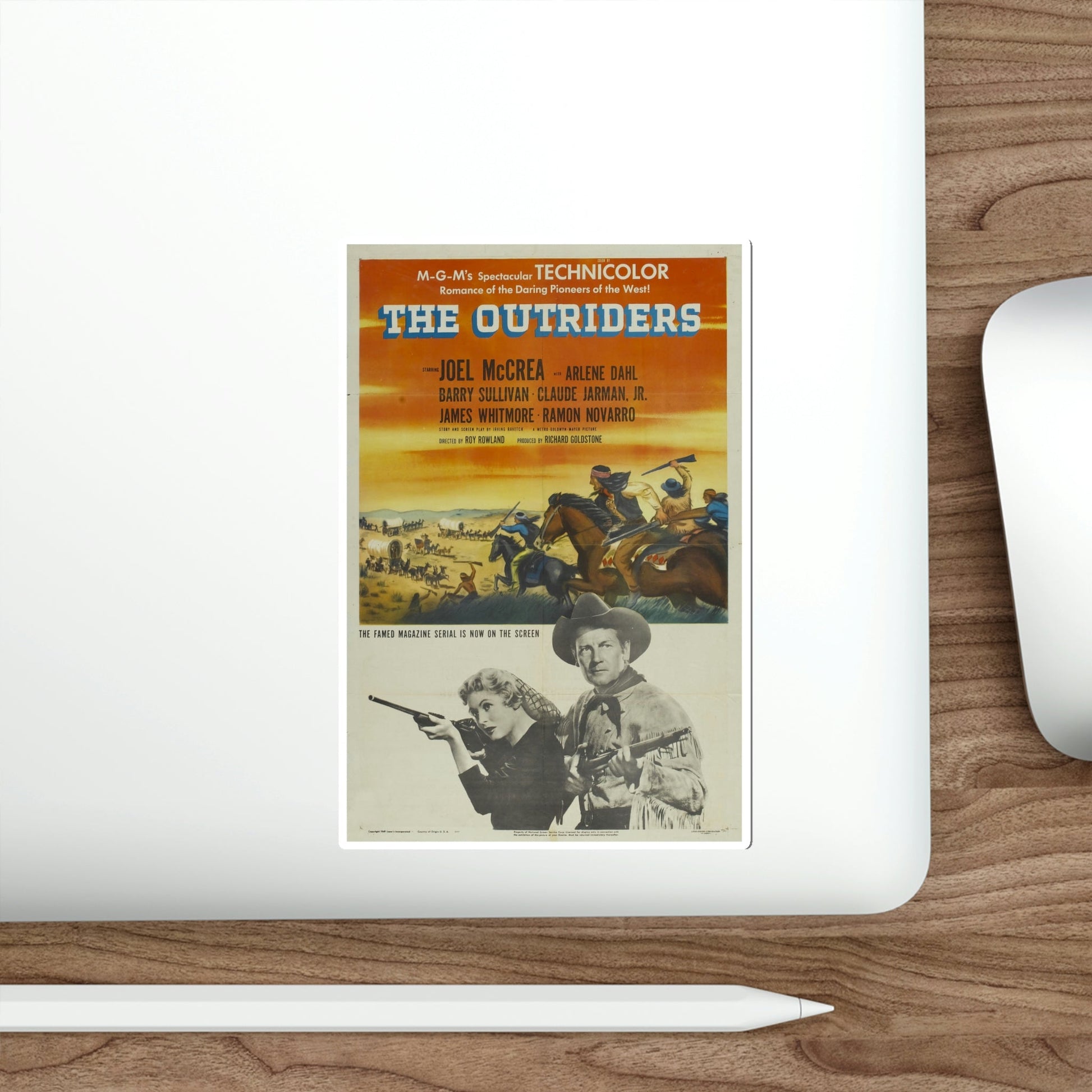The Outriders 1950 Movie Poster STICKER Vinyl Die-Cut Decal-The Sticker Space