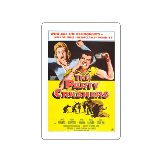 THE PARTY CRASHERS 1958 Movie Poster STICKER Vinyl Die-Cut Decal-White-The Sticker Space