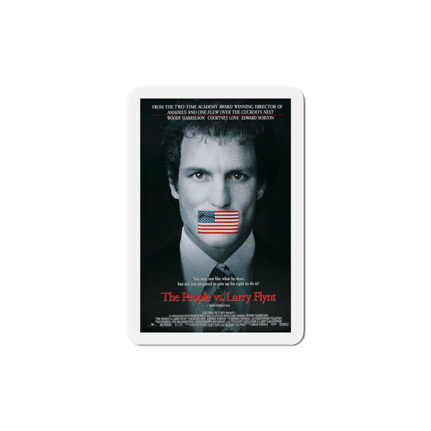The People Vs Larry Flynt 1996 Movie Poster Die-Cut Magnet-6 Inch-The Sticker Space