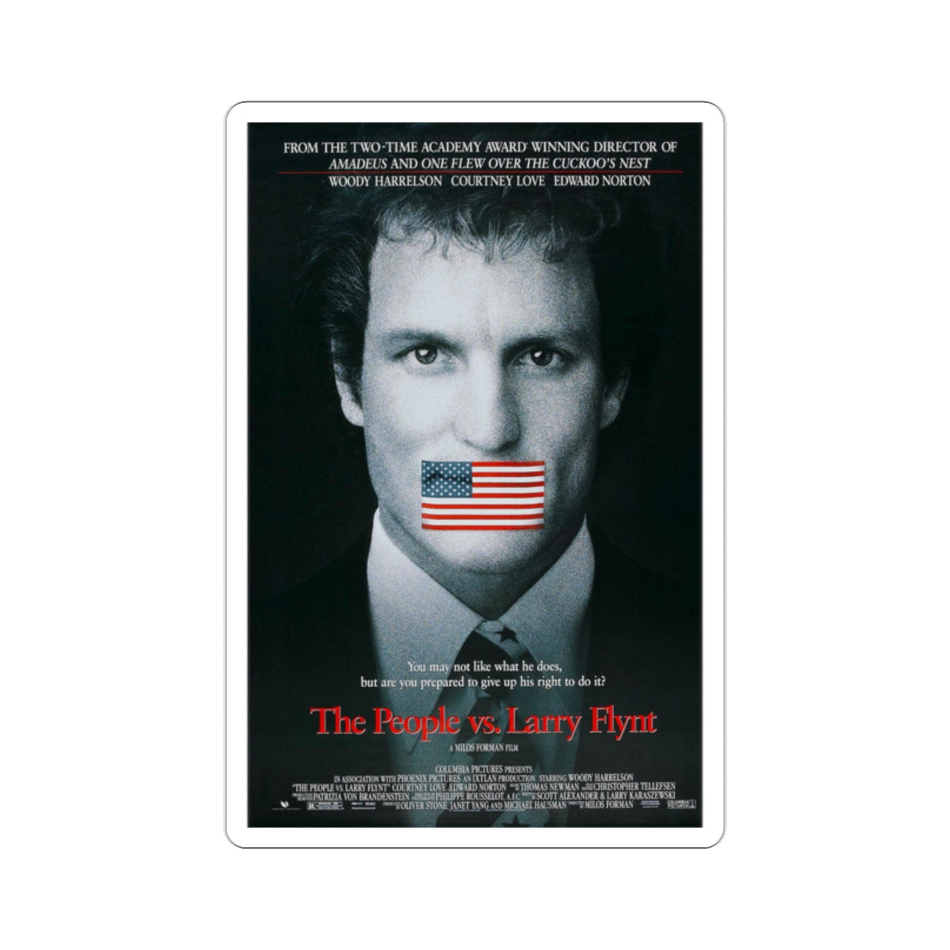 The People Vs Larry Flynt 1996 Movie Poster STICKER Vinyl Die-Cut Decal-2 Inch-The Sticker Space