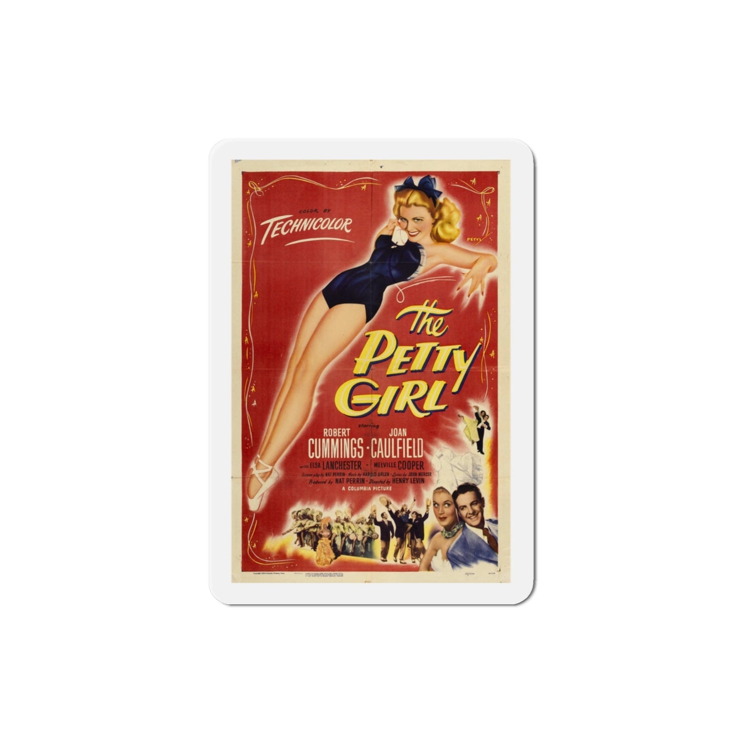 The Petty Girl 1950 Movie Poster Die-Cut Magnet-3 Inch-The Sticker Space