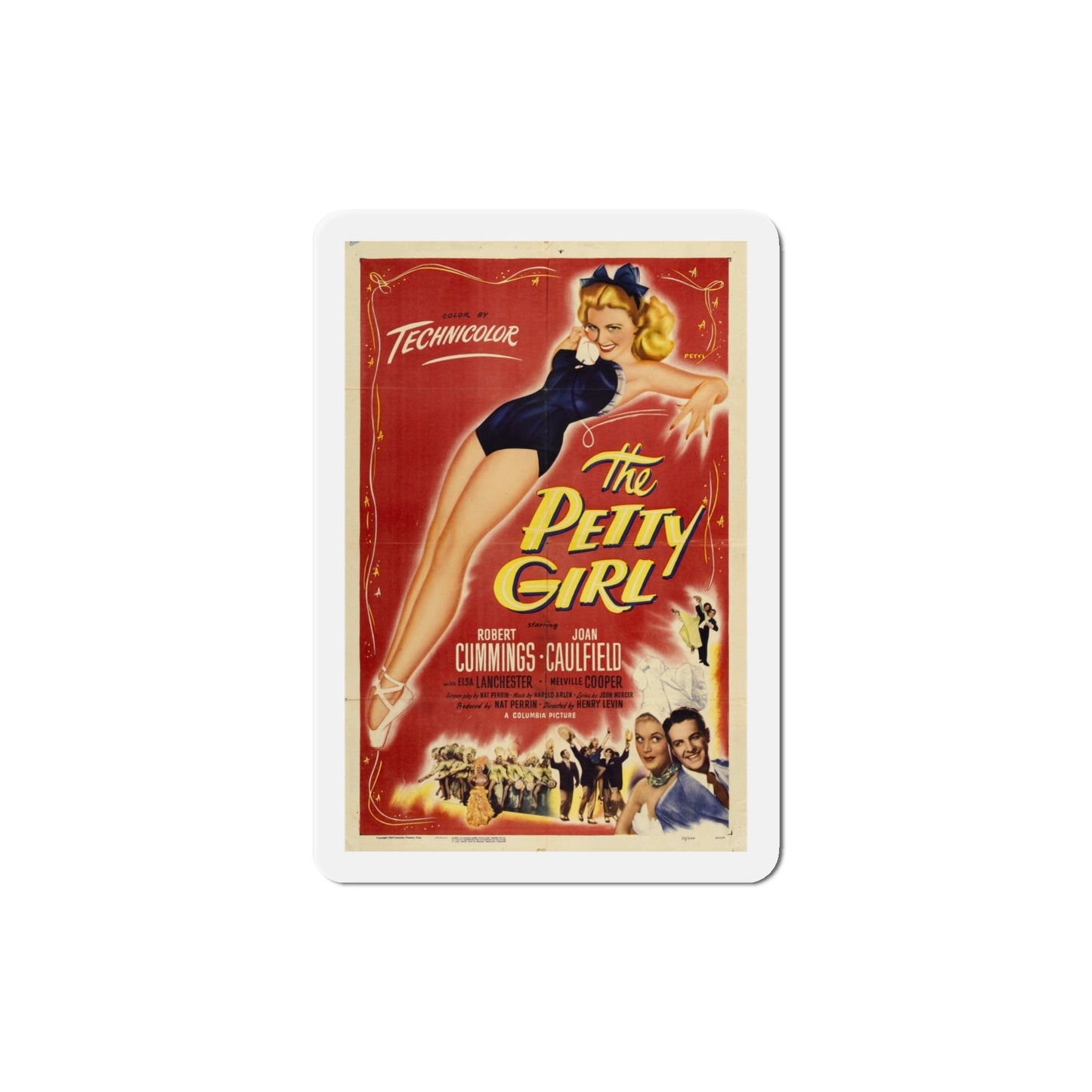 The Petty Girl 1950 Movie Poster Die-Cut Magnet-4 Inch-The Sticker Space