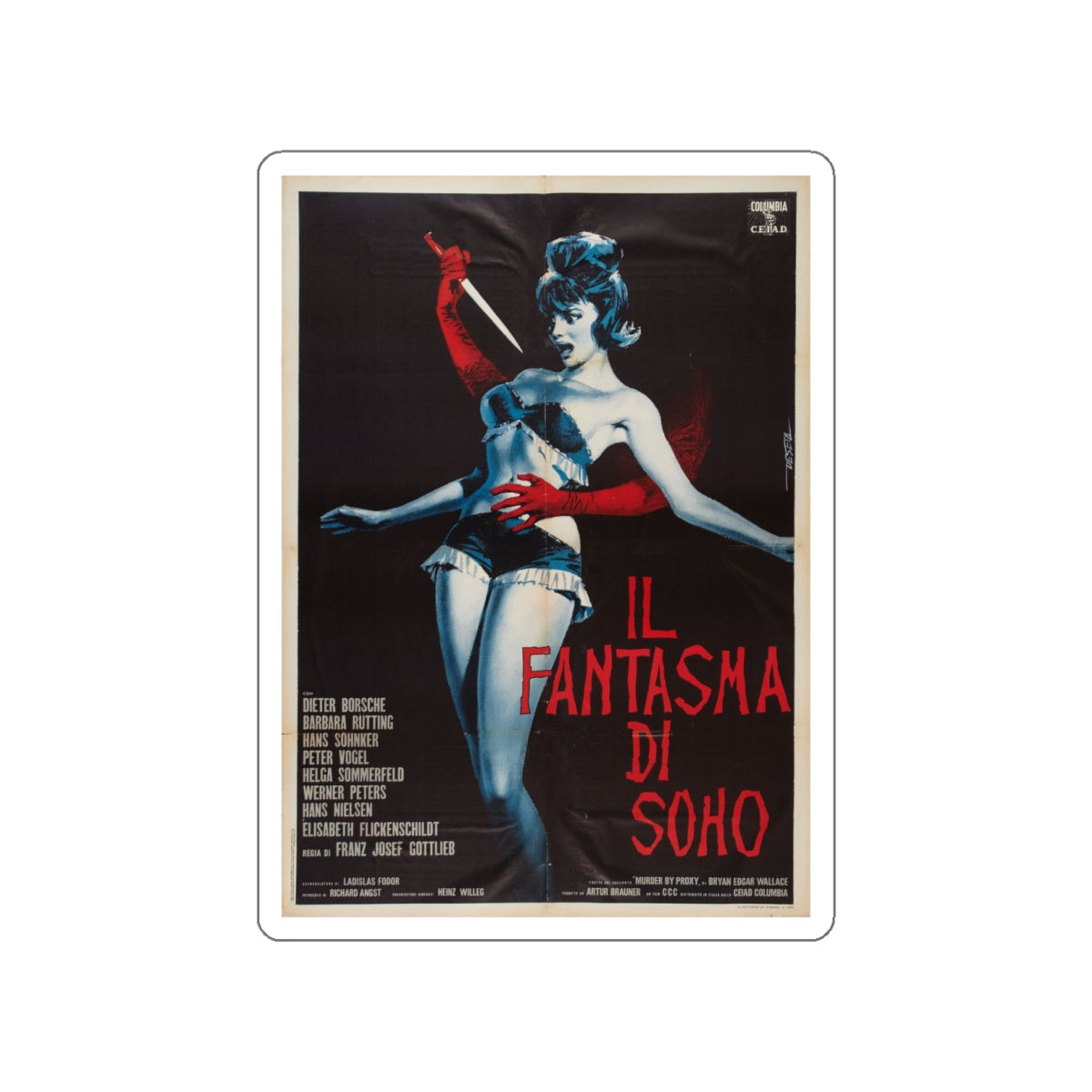 THE PHANTOM OF SOHO 1964 Movie Poster STICKER Vinyl Die-Cut Decal-White-The Sticker Space