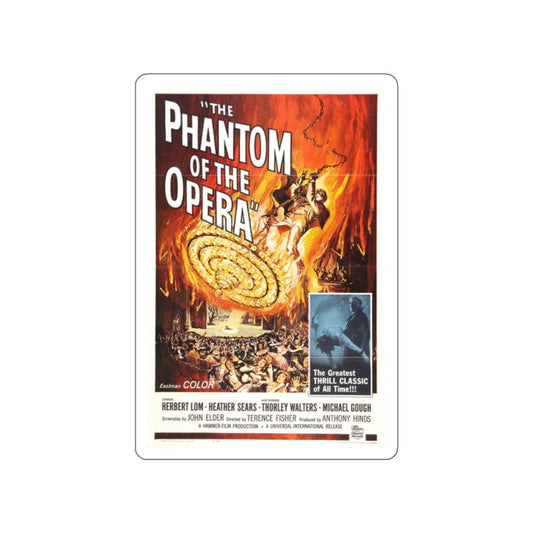 THE PHANTOM OF THE OPERA 1962 Movie Poster STICKER Vinyl Die-Cut Decal-White-The Sticker Space