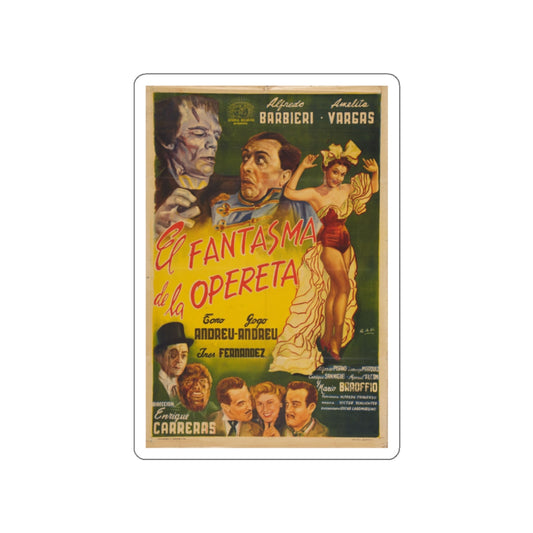 THE PHANTOM OF THE OPERETTA 1960 Movie Poster STICKER Vinyl Die-Cut Decal-White-The Sticker Space