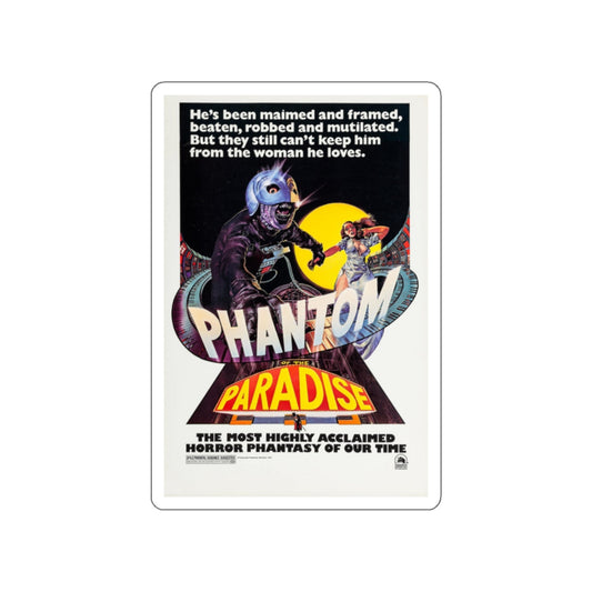 THE PHANTOM OF THE PARADISE 1974 Movie Poster STICKER Vinyl Die-Cut Decal-White-The Sticker Space