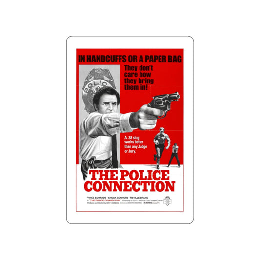 THE POLICE CONNECTION (THE MAD BOMBER) 1973 Movie Poster STICKER Vinyl Die-Cut Decal-White-The Sticker Space