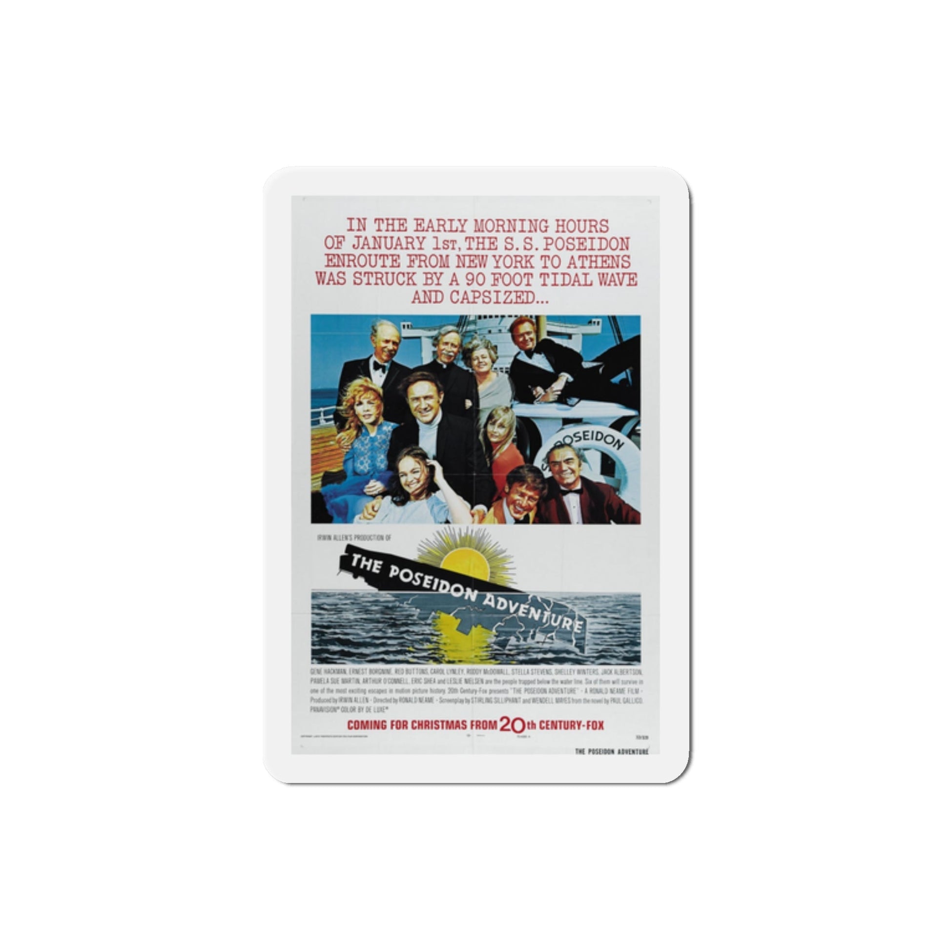 The Poseidon Adventure 1972 Movie Poster Die-Cut Magnet-2" x 2"-The Sticker Space
