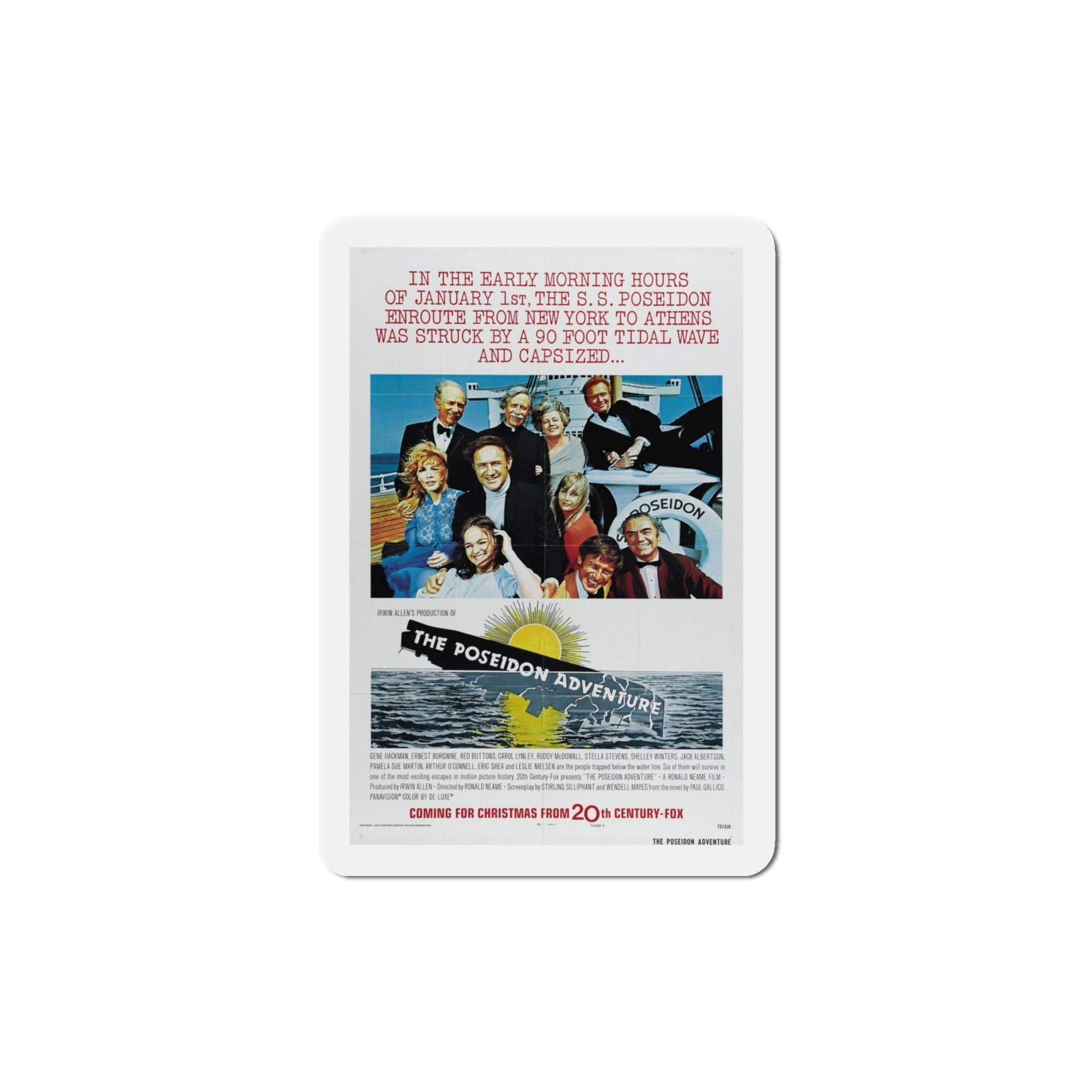 The Poseidon Adventure 1972 Movie Poster Die-Cut Magnet-4" x 4"-The Sticker Space