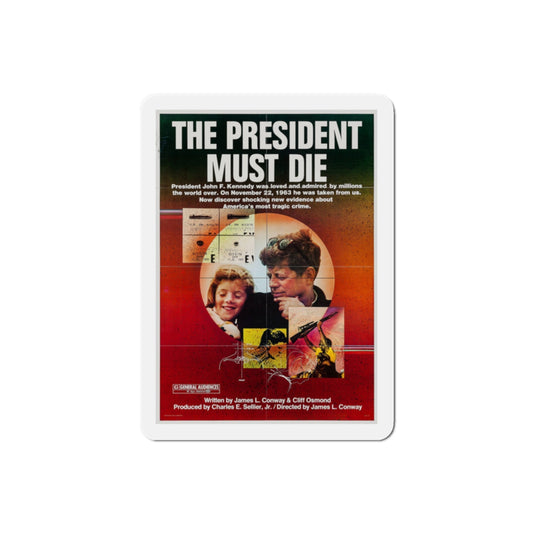 The President Must Die 1981 Movie Poster Die-Cut Magnet-2" x 2"-The Sticker Space