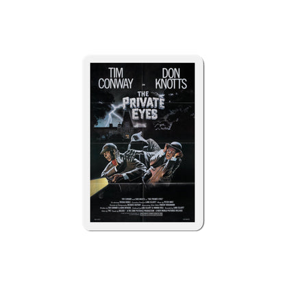 The Private Eyes 1981 Movie Poster Die-Cut Magnet-3" x 3"-The Sticker Space