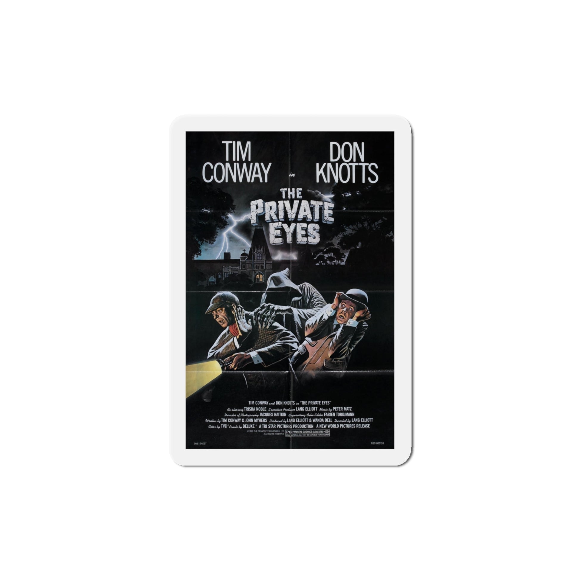 The Private Eyes 1981 Movie Poster Die-Cut Magnet-4" x 4"-The Sticker Space
