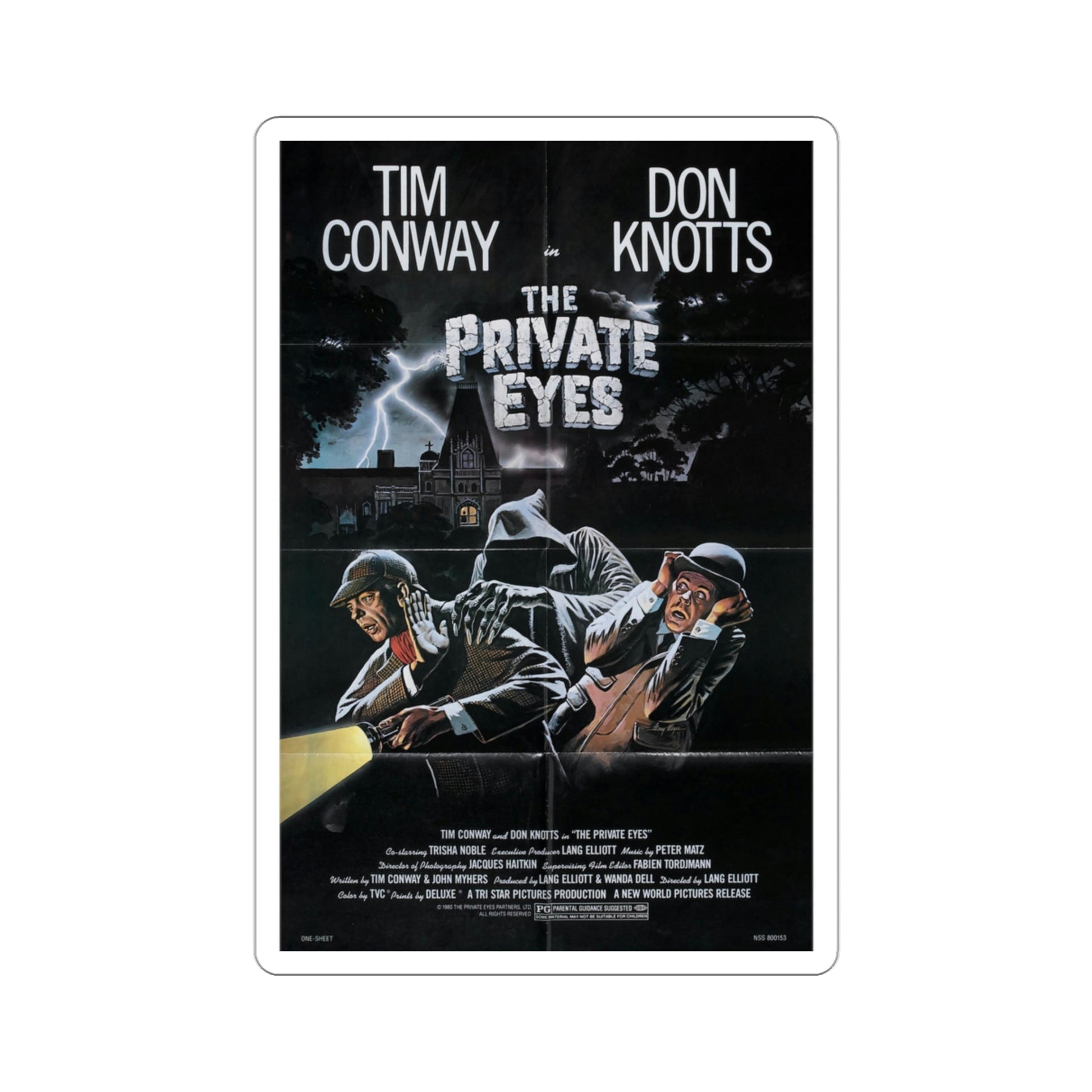 The Private Eyes 1981 Movie Poster STICKER Vinyl Die-Cut Decal-3 Inch-The Sticker Space