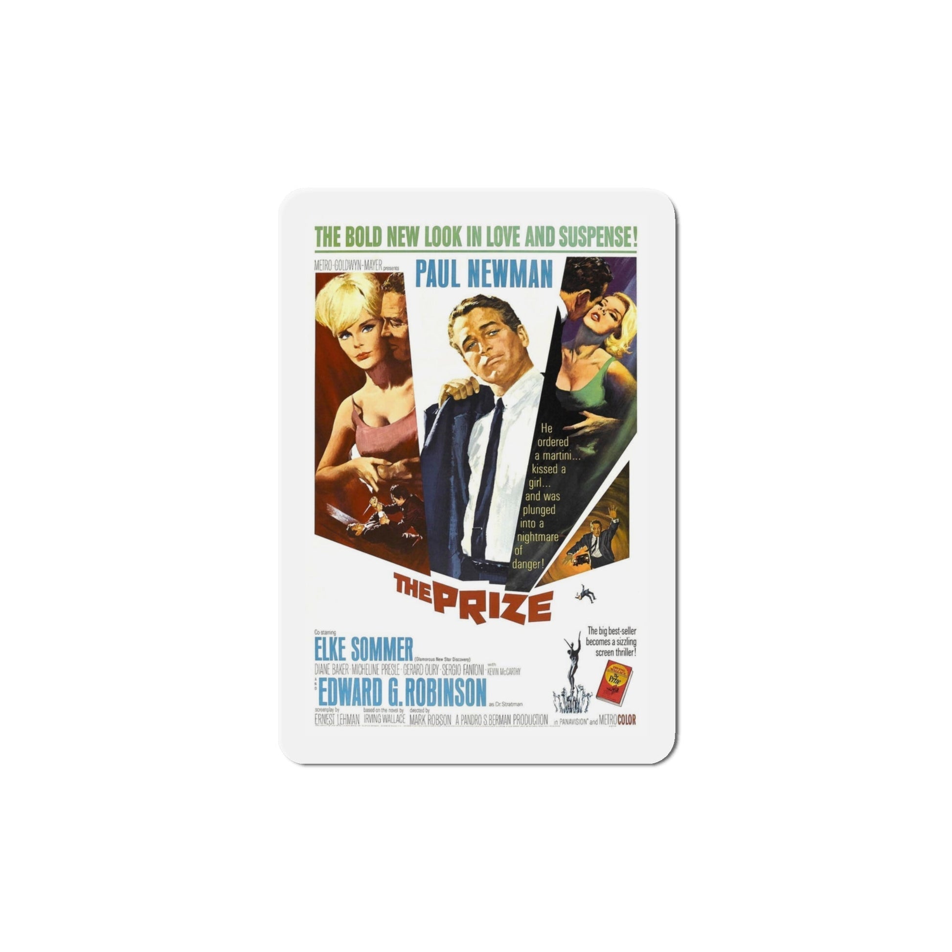 The Prize 1963 Movie Poster Die-Cut Magnet-4 Inch-The Sticker Space