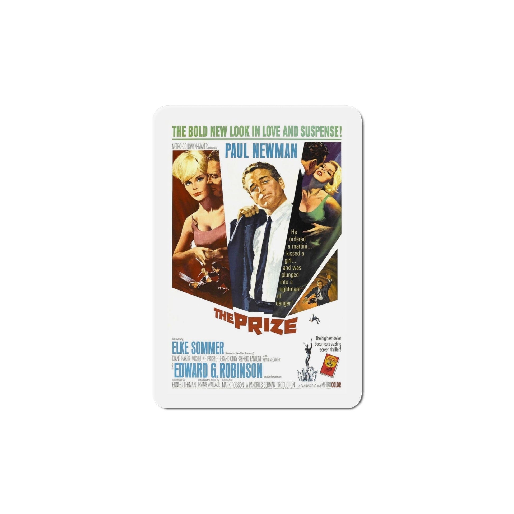 The Prize 1963 Movie Poster Die-Cut Magnet-6 Inch-The Sticker Space