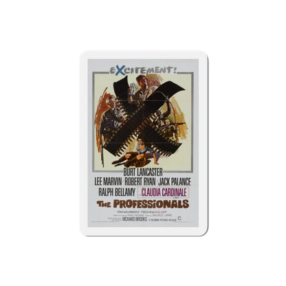 The Professionals 1966 Movie Poster Die-Cut Magnet-2 Inch-The Sticker Space