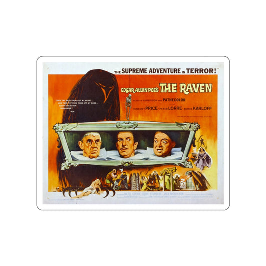 THE RAVEN 1963 Movie Poster STICKER Vinyl Die-Cut Decal-White-The Sticker Space