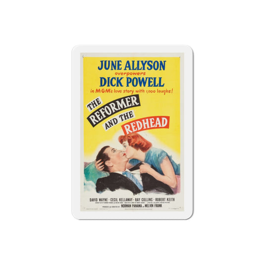 The Reformer and the Redhead 1950 Movie Poster Die-Cut Magnet-2 Inch-The Sticker Space