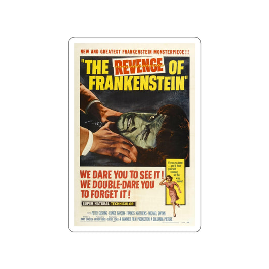 THE REVENGE OF FRANKENSTEIN 1958 Movie Poster STICKER Vinyl Die-Cut Decal-White-The Sticker Space