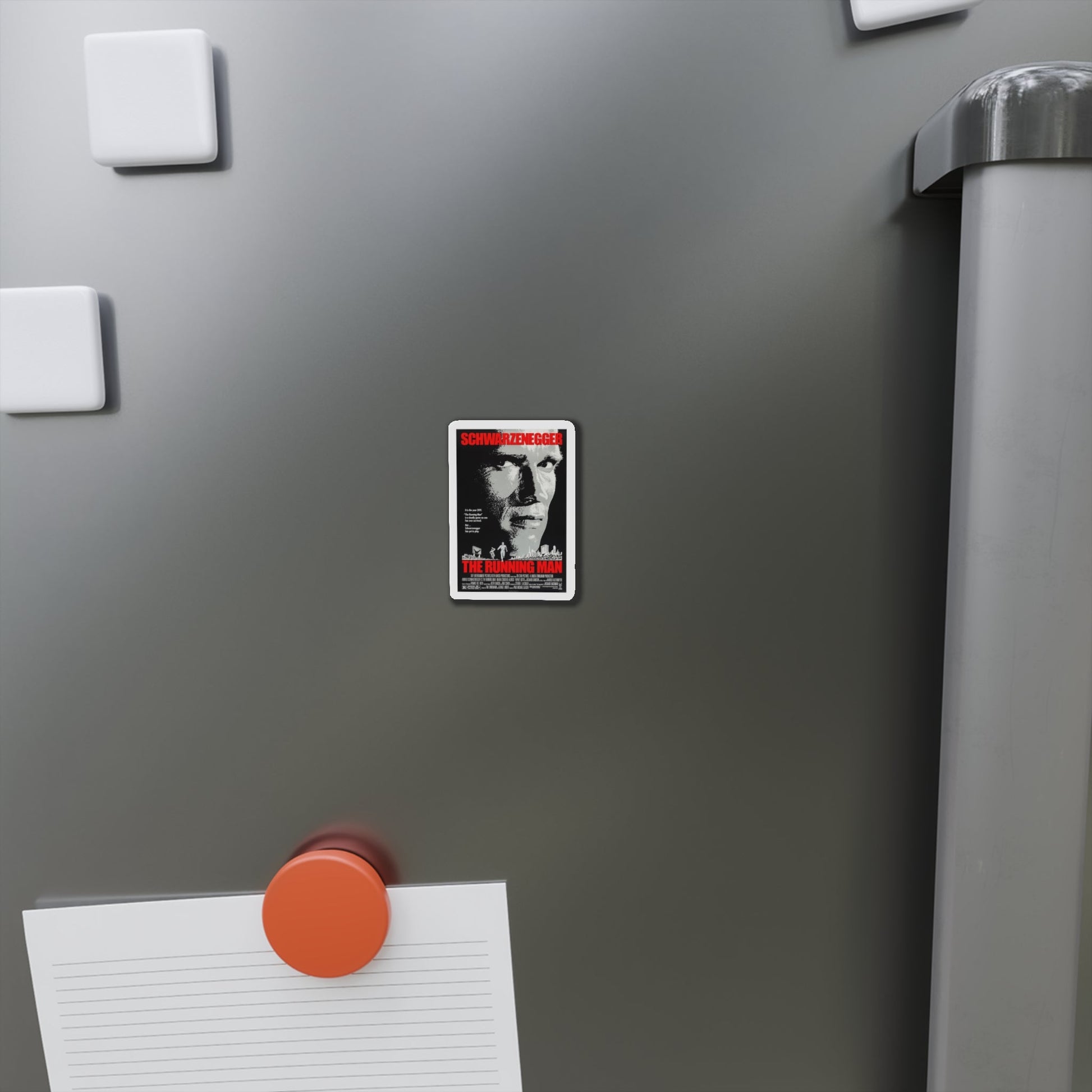 The Running Man 1987 Movie Poster Die-Cut Magnet-The Sticker Space