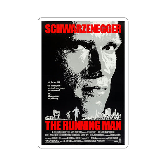 The Running Man 1987 Movie Poster STICKER Vinyl Die-Cut Decal-6 Inch-The Sticker Space