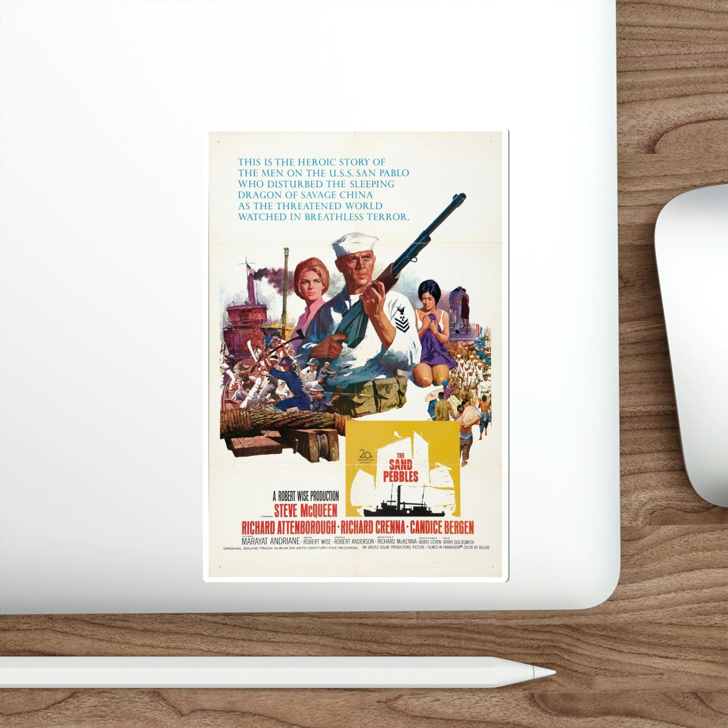 The Sand Pebbles 1966 Movie Poster STICKER Vinyl Die-Cut Decal-The Sticker Space