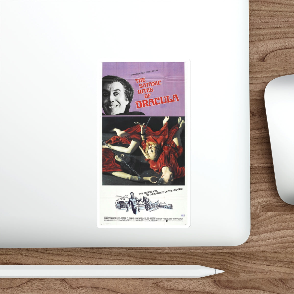 THE SATANIC RITES OF DRACULA 1973 Movie Poster STICKER Vinyl Die-Cut Decal-The Sticker Space
