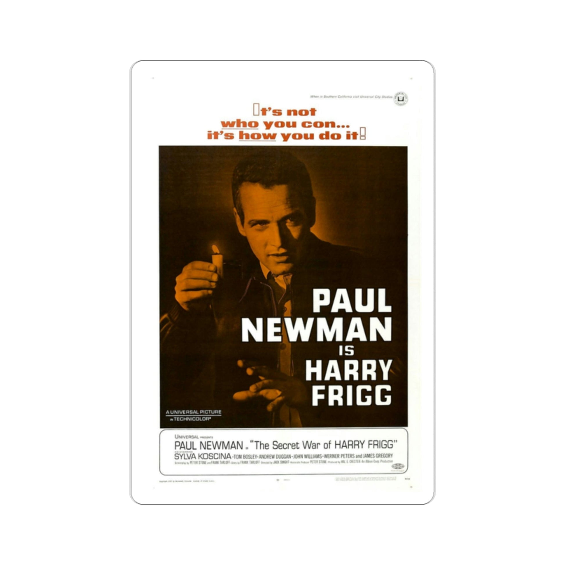 The Secret War of Harry Frigg 1968 Movie Poster STICKER Vinyl Die-Cut Decal-2 Inch-The Sticker Space