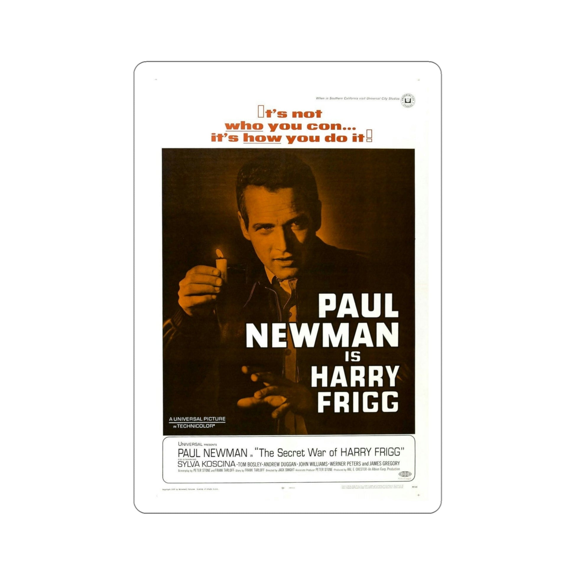 The Secret War of Harry Frigg 1968 Movie Poster STICKER Vinyl Die-Cut Decal-6 Inch-The Sticker Space