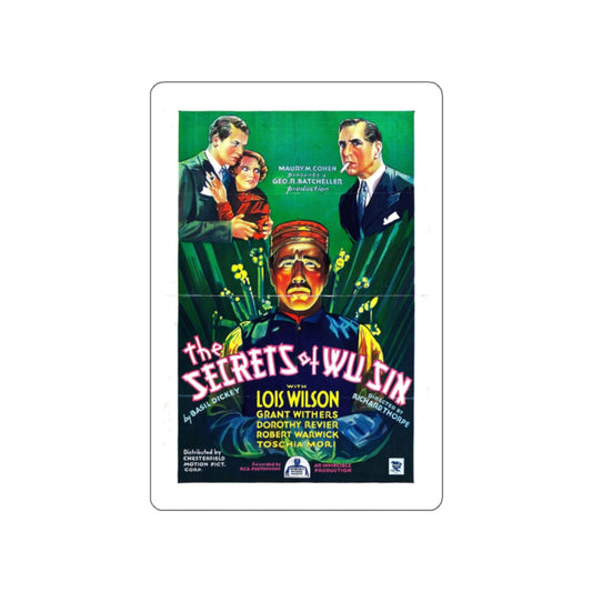 THE SECRETS OF WU SIN 1932 Movie Poster STICKER Vinyl Die-Cut Decal-White-The Sticker Space