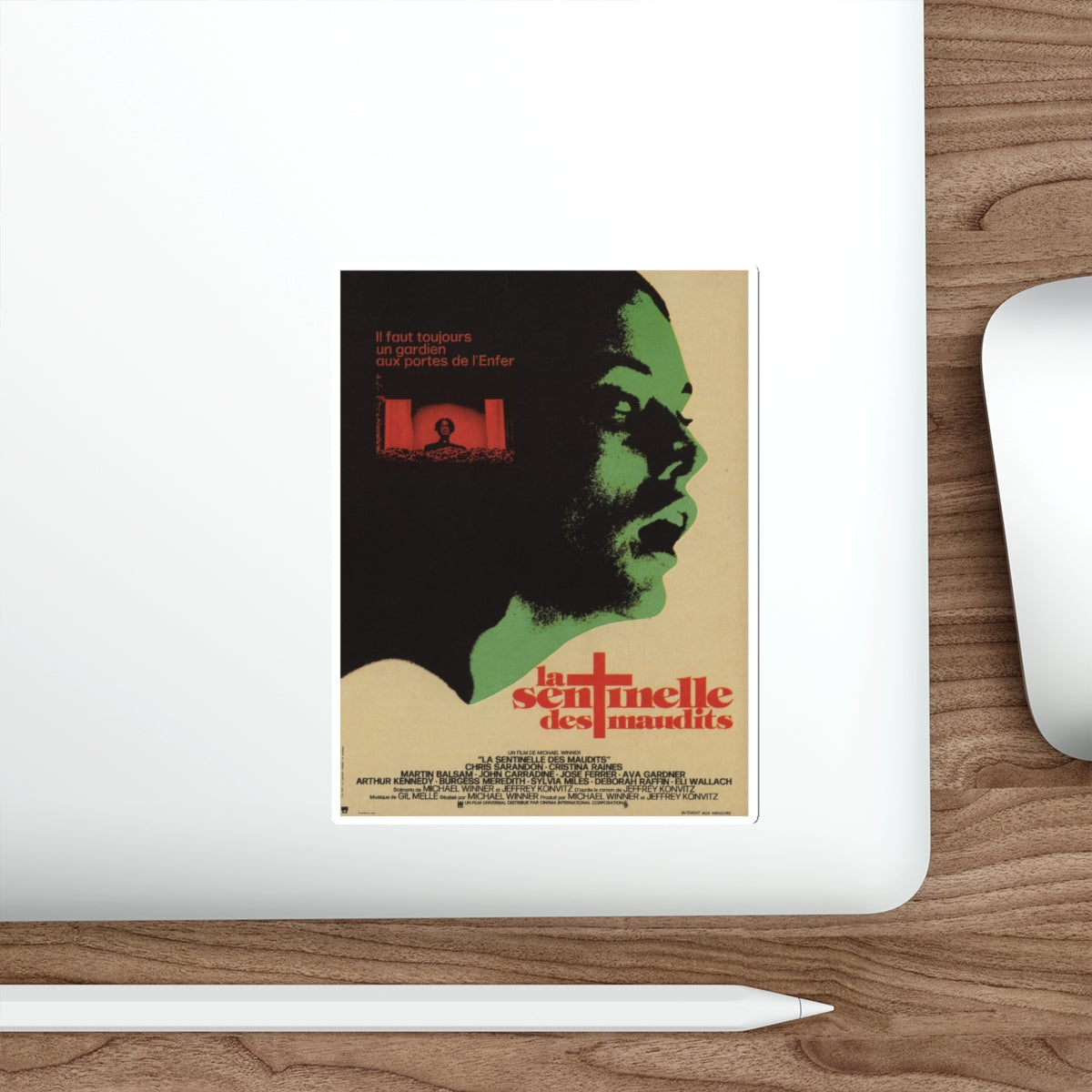 THE SENTINEL (FRENCH) 1977 Movie Poster STICKER Vinyl Die-Cut Decal-The Sticker Space