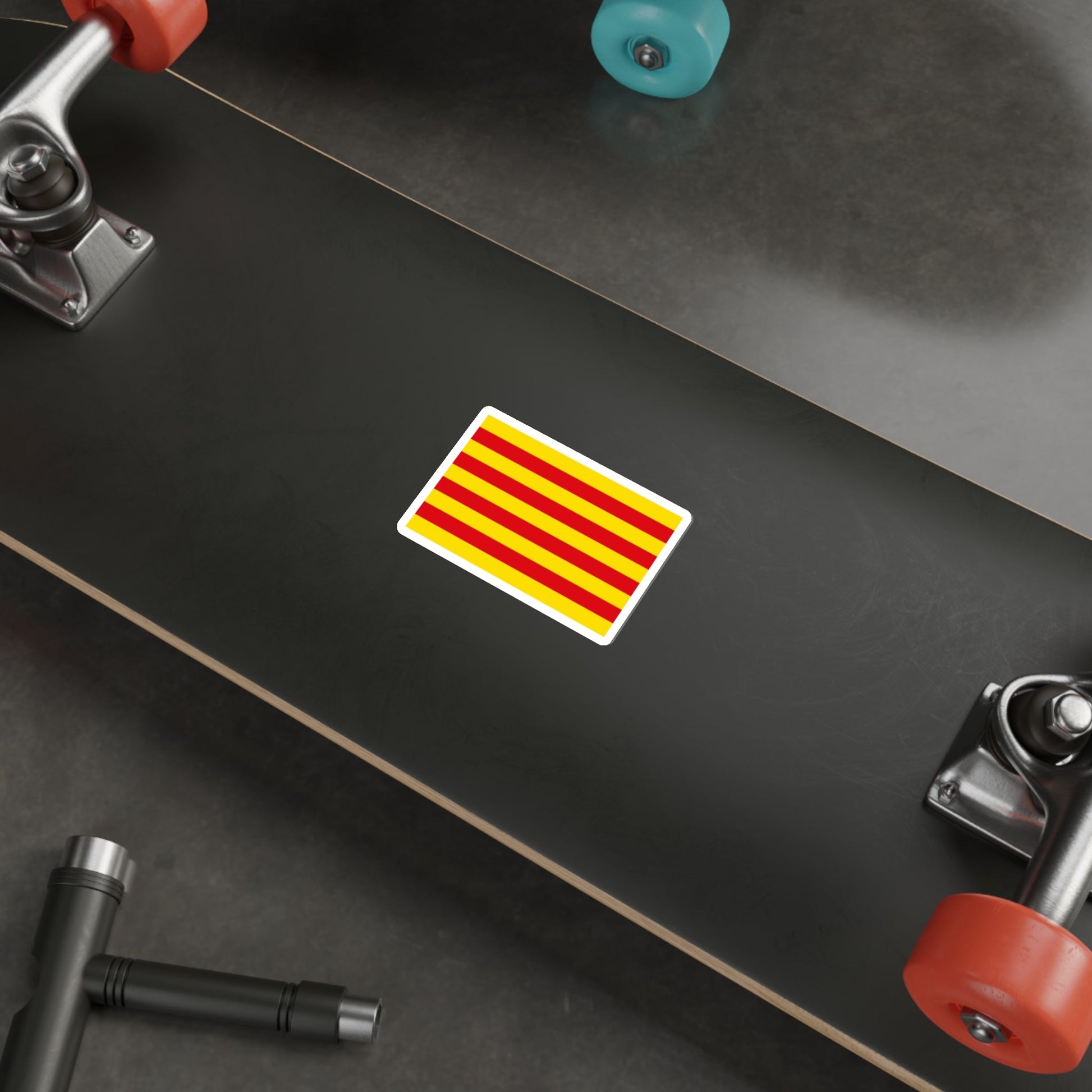 The Senyera the Flag of Catalonia Spain STICKER Vinyl Die-Cut Decal-The Sticker Space