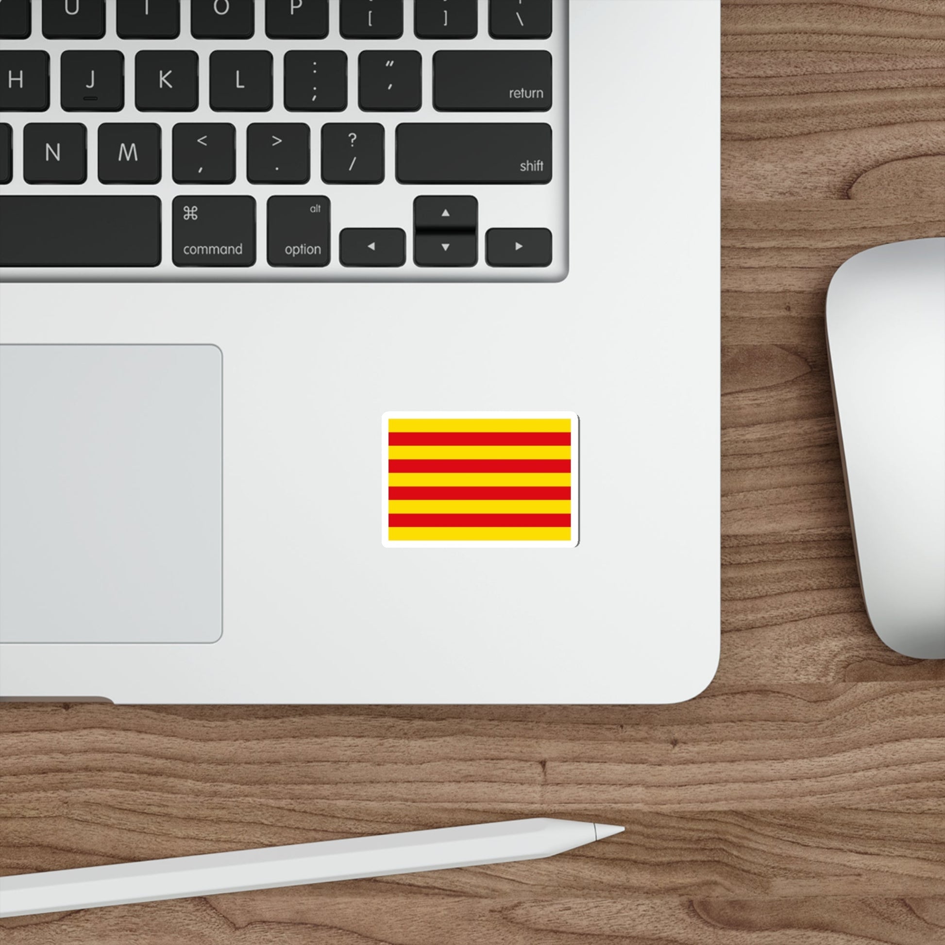 The Senyera the Flag of Catalonia Spain STICKER Vinyl Die-Cut Decal-The Sticker Space