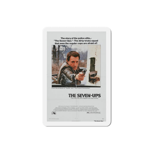 The Seven Ups 1973 Movie Poster Die-Cut Magnet-2" x 2"-The Sticker Space